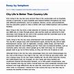 Words short essay on Country Life and City Life