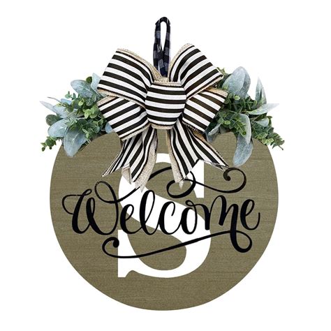 Summer Last Name Year Round Front Door Wreath New 2023 Welcome Sign ...