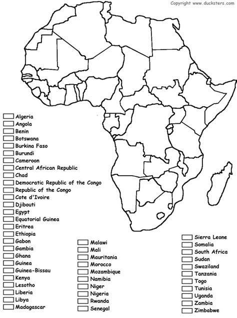 Geographic Regions Of Africa Worksheets