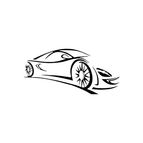 Sports Car Outline Drawing at Dorothy Estes blog