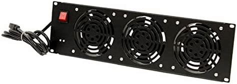 Rack Mount Server Cabinet 3 Fan Cooling Panel System Unit 110V Black 3U ...