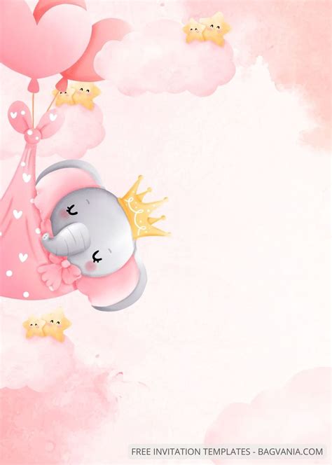 9+ Dreamy Pink Baby Shower Invitation Templates in 2024 | Pink baby ...