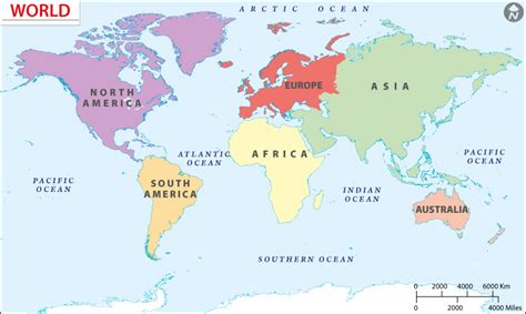 World Map Picture With Continents