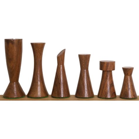 3.4" Minimalist Tower Series Weighted Chess Pieces with Borderless Har