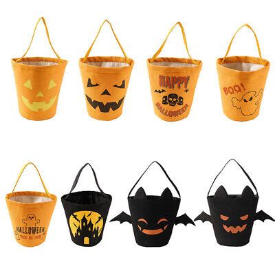 Halloween Candy Bucket Storage Bags Party Decoration Supplies Cartoon ...