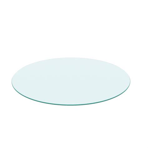 Yardi Yard 30" Round Tempered Glass Table Top Clear Glass 1/4" Thick ...