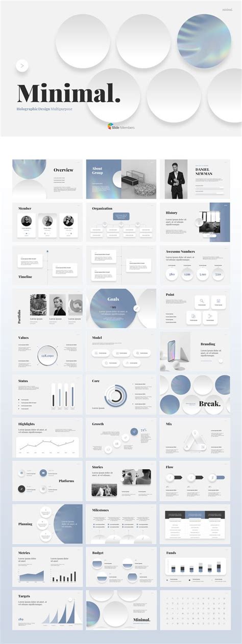 Holographic Minimal Multipurpose PowerPoint Templates | Powerpoint ...