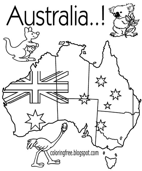 Map Of Australia To Colour