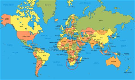 Large Printable World Map