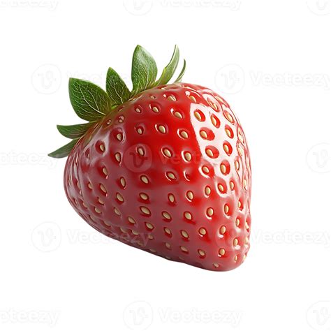 A Single, Ripe Strawberry with a Transparent Background 49667552 PNG