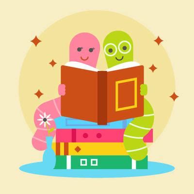 Bookworm Habit Vector Art, Icons, and Graphics for Free Download