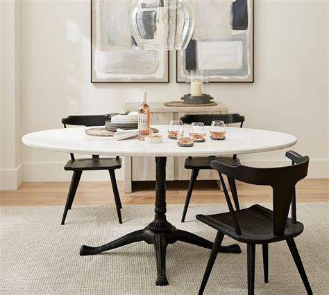 Chapman Oval Marble Pedestal Dining Table Store | www.aikicai.org
