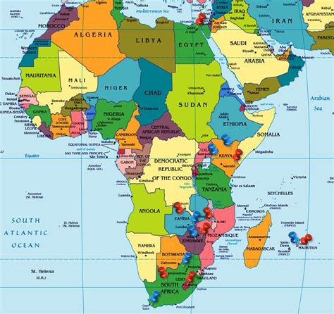 A Geographic Journey: Navigating The Capitals Of Africa - World Map Flags and Land
