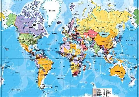 Premium Photo | A map of the world with many countries including the world
