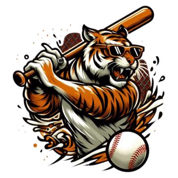 Tiger With Baseball PNG Transparent Images Free Download | Vector Files ...