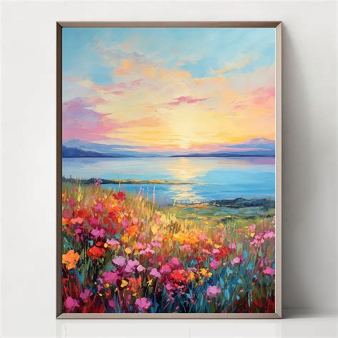 Bright Painting Big Choice of Nature Art Landscape Art Wildflower Field ...