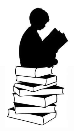 Silhouette Book Reading PNG - Free Download | Girl reading book, Book ...