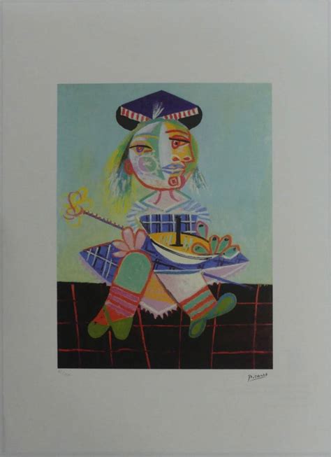 Pablo Picasso 'girl With Mandolin' Lithograph Auction