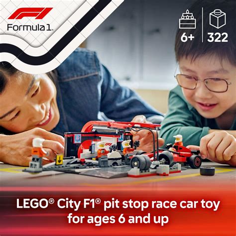 LEGO City F1 Pit Stop & Pit Crew with Ferrari Car Toy 60443 6526269 ...