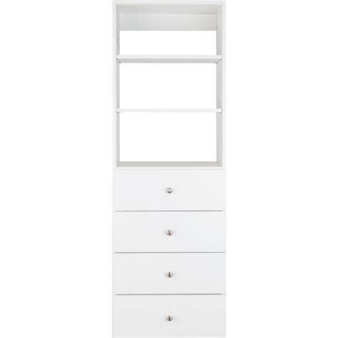 Modular Closets 4 Drawer Shelf Tower for Walk-in Closet System ...