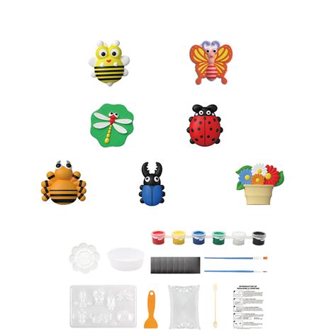 Mustacti 17 Pieces Kids Arts And Crafts Painting Kit Paint Your Own ...