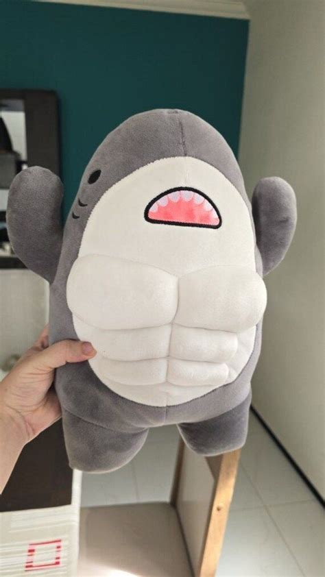 Muscle Shark Plush Toys Stuffed Ocean Whale Fish Stuffed Animals Soft ...