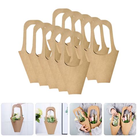 80 pcs Kraft Paper Floral Bags Bouquet Holders For Home Decor And Flower | eBay