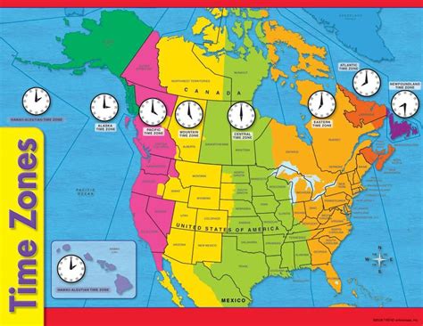 Printable Us Time Zone Map United States