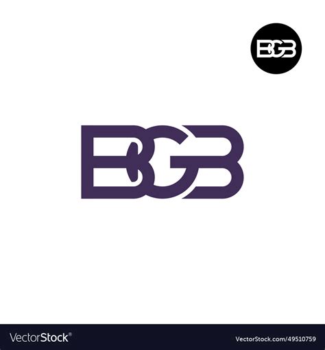 Letter bgb monogram logo design Royalty Free Vector Image