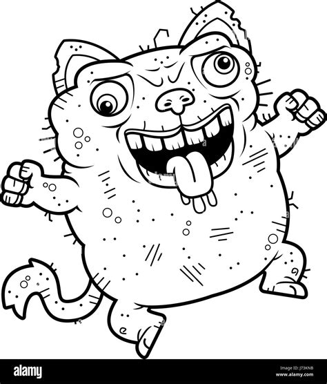 A cartoon illustration of an ugly cat looking crazy Stock Vector Image & Art - Alamy