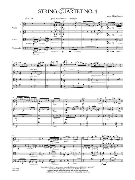 String Quartet No. 4 | Sheet Music Direct