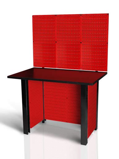 Red Pegboard Workbench for any Craftsman - Wall Control