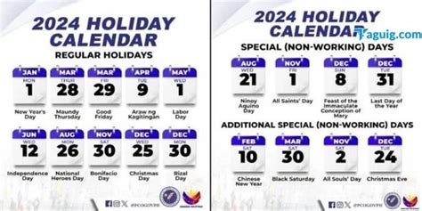 National Holidays In 2024 Philippines - Lizzy Querida