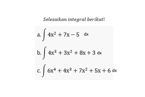 Contoh Soal Integral Tak Tentu - Kuy Belajar