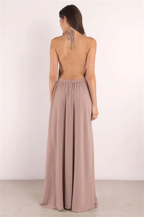 Cute Taupe Dress - Backless Dress - Beige Sleeveless Maxi Dress - $40 | Tobi US