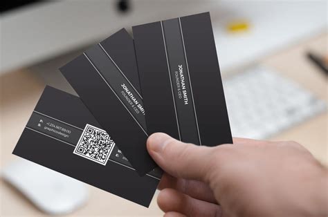 Simple QR Code Business Card Design Template Photoshop Templates Modern, Coprorate, Creative ...