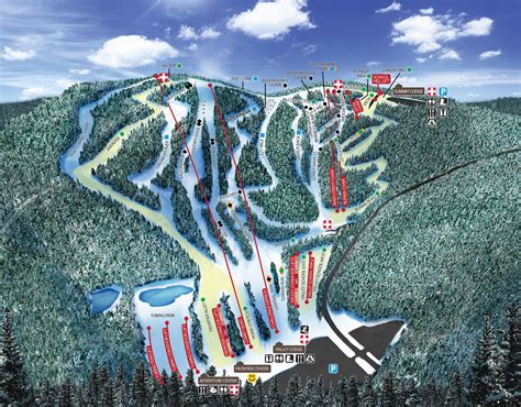 Winter Trail Map | Trail maps, Mountain resort, Ski trails