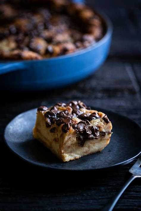 Chocolate Croissant Bread Pudding - Savory Simple