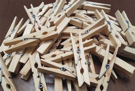 40 Wooden Clothespins Eco Friendly Natural Wood Laundry Pins | Etsy