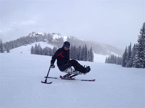 Wheelchair Skiier | Team building activities, Skiing, Adaptive equipment