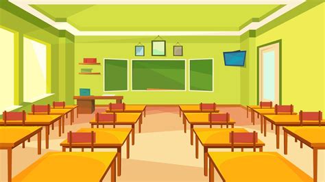 Empty Elementary School Classroom Illustrations Royaltyfree Vector