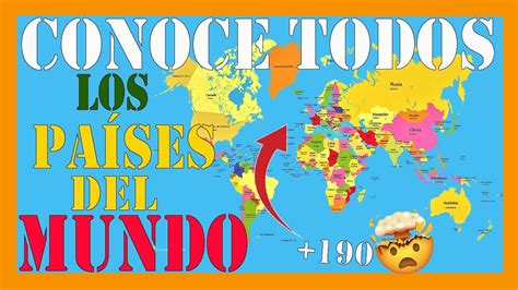 TODOS los PAÍSES y capitales del MUNDO - MAPA político del MUNDO - YouTube