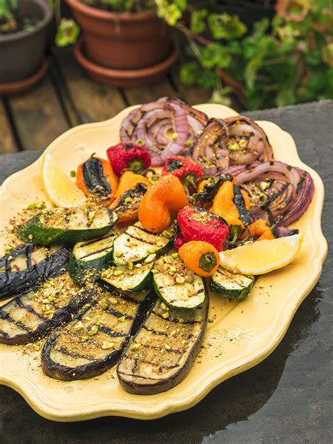 Dukkha Pistachio Grilled Vegetables - Recipe | Spice Trekkers