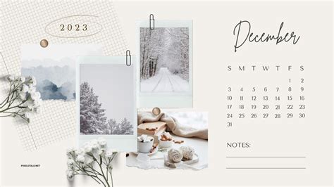 December 2023 Calendar Backgrounds for Desktop Free Download