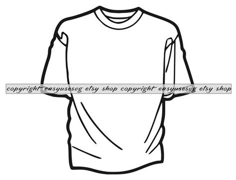 T-shirt Outline SVG, T-shirt Outline DXF, T-shirt Outline PNG, T-shirt Outline Clipart, T-shirt ...