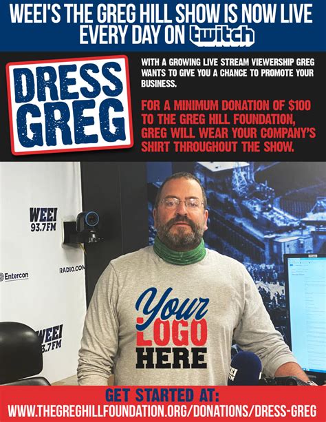 Dress Greg - The Greg Hill Foundation