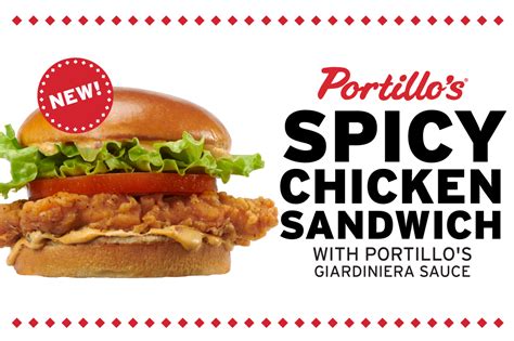 Portillo's New Spicy Chicken Sandwich with Hot Giardiniera Sauce | Portillo's