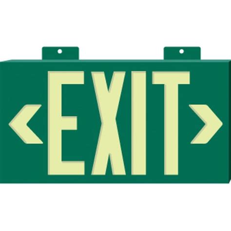 Metal Framed Green Exit Sign (7022B)