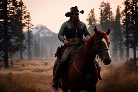 yummy-fox811: Arthur Morgan from Red Dead Redemption 2 riding his horse ...