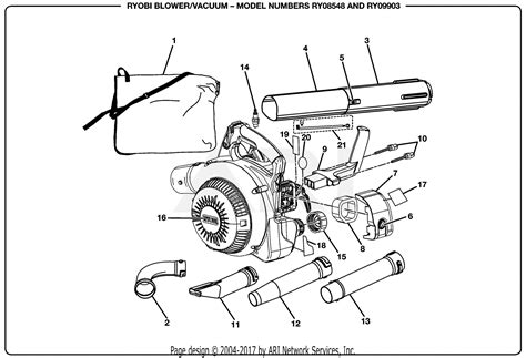 Homelite RY09903 Blower/Vacuum Parts Diagram for General Assembly